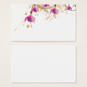 Fushia flowers Profile Card (Front & Back)