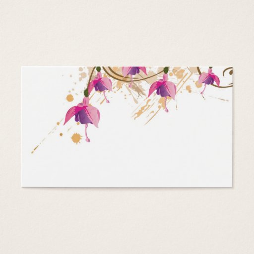 Customizable Fushia flowers Profile Card Business Card Templates