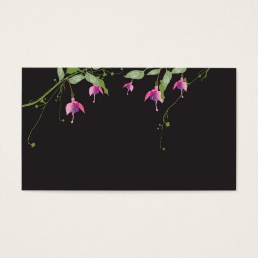 Customizable Fushia flowers Profile Card Business Card