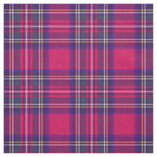 Fushia pink plaid, with blue/green/gold/white fabric