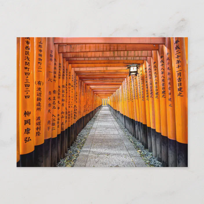 Fushimi Inari Shrine Kyoto Postcard Zazzle Com