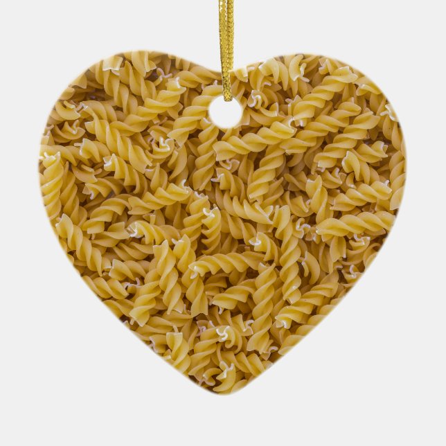 Fusilli pasta macro as background structure ceramic ornament (Front)