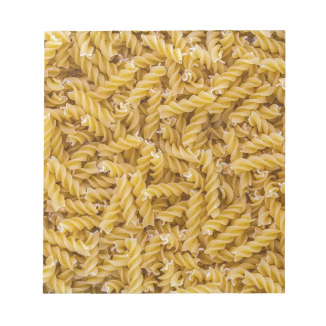 Fusilli pasta macro as background structure notepad (Front)