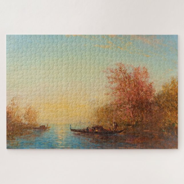 Fusine, Environs De Venise – Félix Ziem Jigsaw Puzzle (Horizontal)