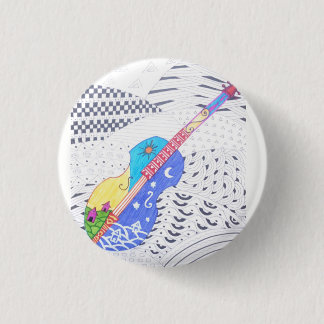 fusion doodle of colors and black and white button