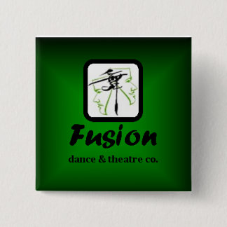 Fusion Green Square Pinback Button