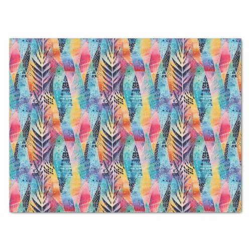 Fusion Harmony Colorful Watercolor Batik Shibori  Tissue Paper