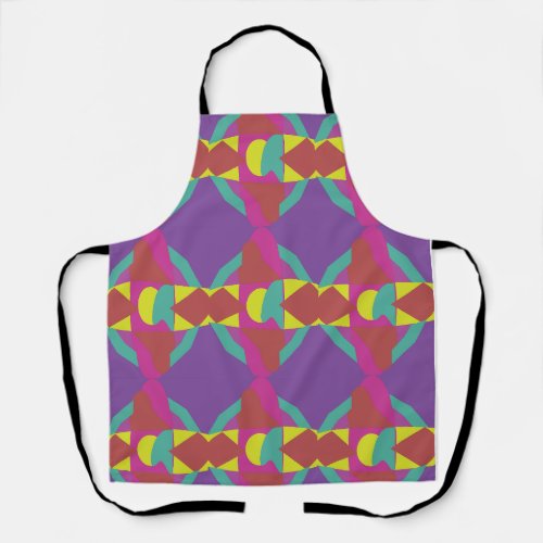 fusion of color and squares apron