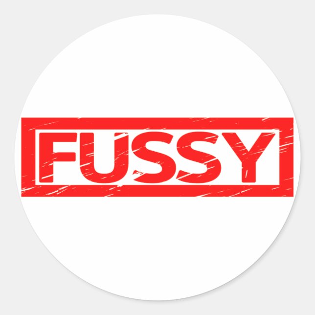 Fussy Stamp Classic Round Sticker (Front)