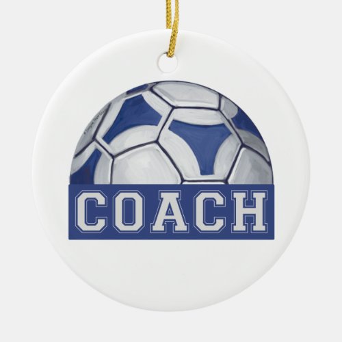 Futbal Coach Ceramic Ornament