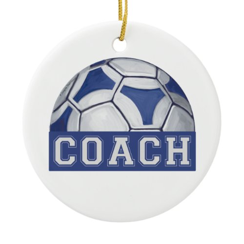 Futbal Coach Ceramic Ornament
