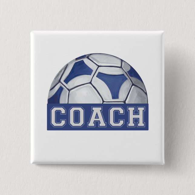 Futbal Coach Pinback Button (Front)