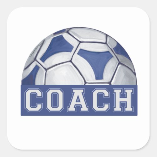 Futbal Coach Square Sticker