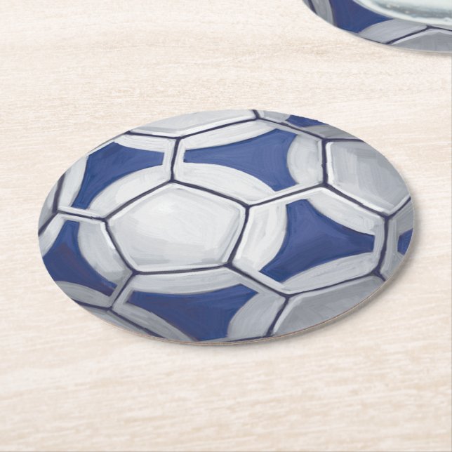 Futbal Round Paper Coaster (Angled)