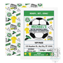 Fútbol Birthday Party Invitation