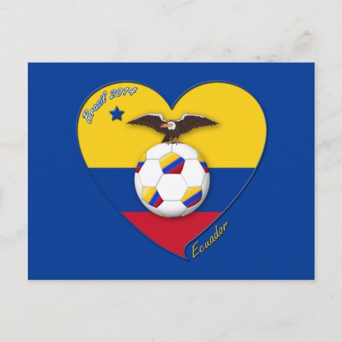 Ftbol de ECUADOR Ecuadorian National Team Soccer Postcard