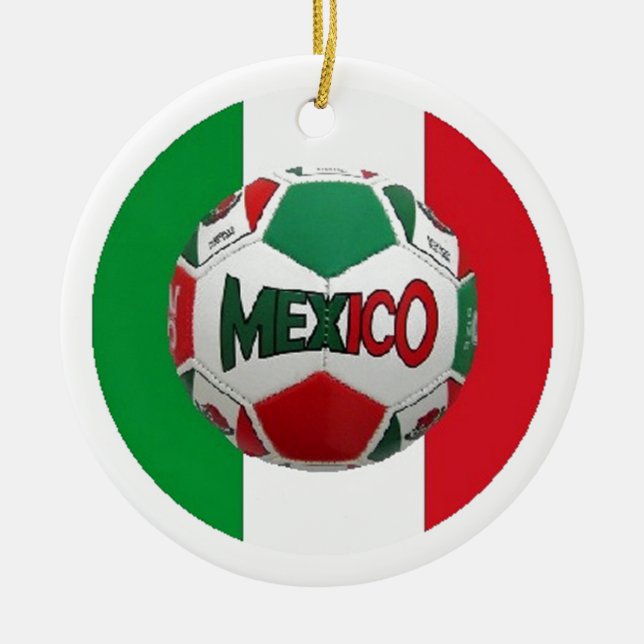 FUTBOL MEXICO CERAMIC ORNAMENT (Front)