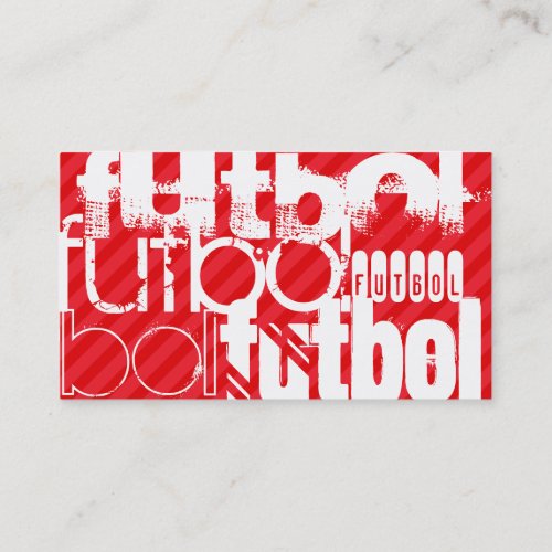 Futbol Scarlet Red Stripes Business Card