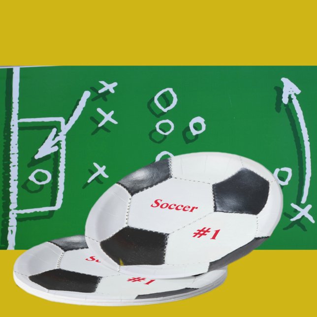 Futbol Soccer Ball Sports Themed Party Paper Plates (Creator Uploaded)