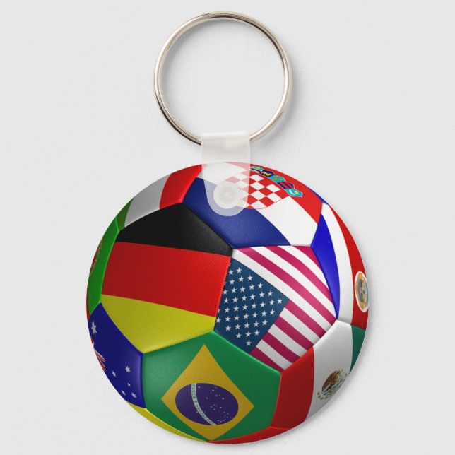Futbol World Cup Soccer Ball Keychain (Front)