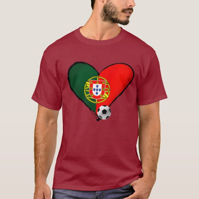 Futebol Brasil 2014 Portugal Brazil Copo do Mundo T-Shirt (Front)