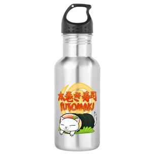 Futomaki Sushi Cat Stainless Steel Water Bottle