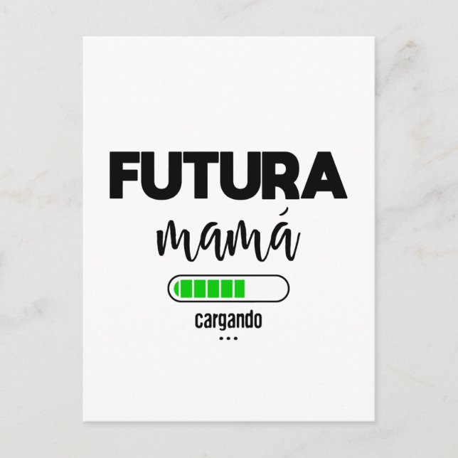 Futura mamá cargando postcard (Front)