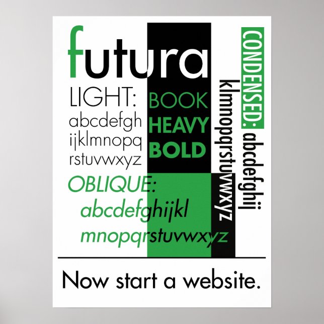 Futura Typography Poster (Front)
