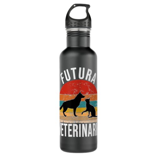 Futura Veterinaria Spanish Future Vet Female Vinta Stainless Steel Water Bottle