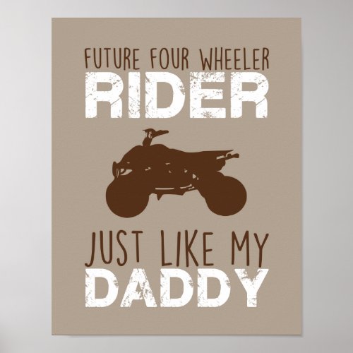 Future 4 Wheel Rider Baby Nursery Print ATV