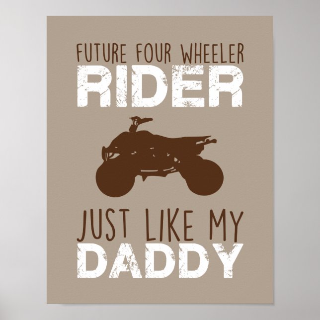 Future 4 Wheel Rider Baby Nursery Print ATV (Front)