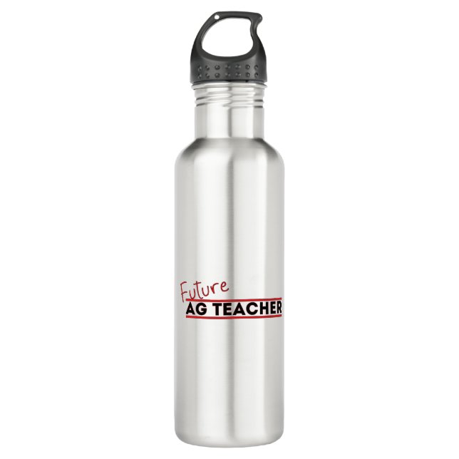 Future Ag Teacher Stainless Steel Water Bottle (Front)