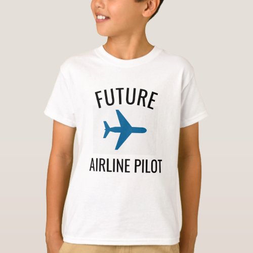 Future Airline Pilot Kids Tshirt