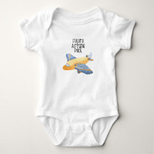 Future Airplane Pilot baby clothes, Airplane Bodysuit