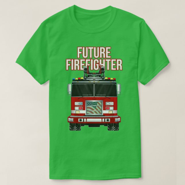 Future American Firefighter Boys Fire Department T T-Shirt (Design Front)