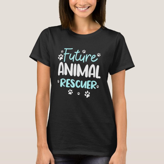 Future Animals Rescuer Veterinarian Rescue Dog Res T-Shirt (Front)