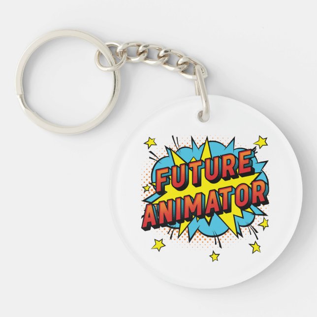 Future Animator Animation Motion Graphics Keychain (Front)
