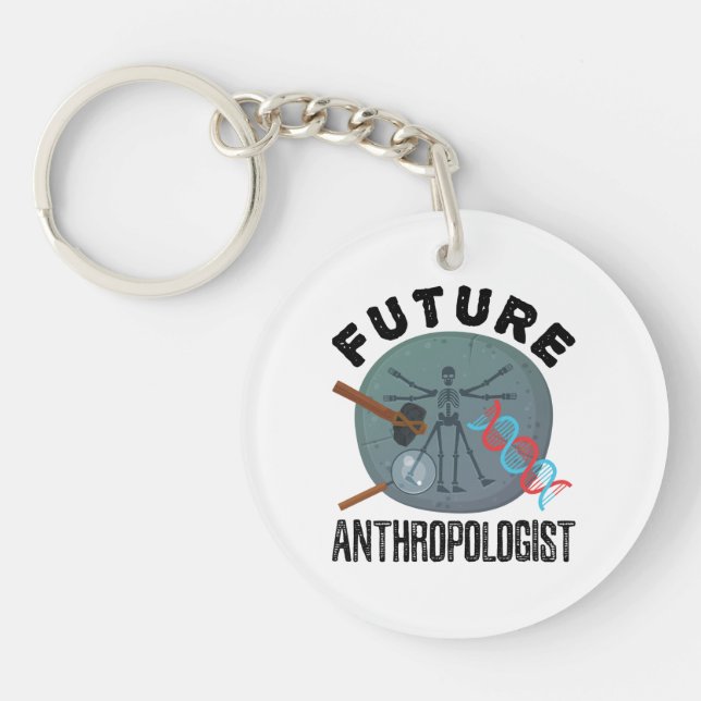 Future Anthropologist Keychain (Front)