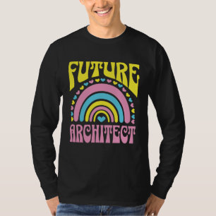 Future Architect Bright Retro Rainbow Architects T T-Shirt