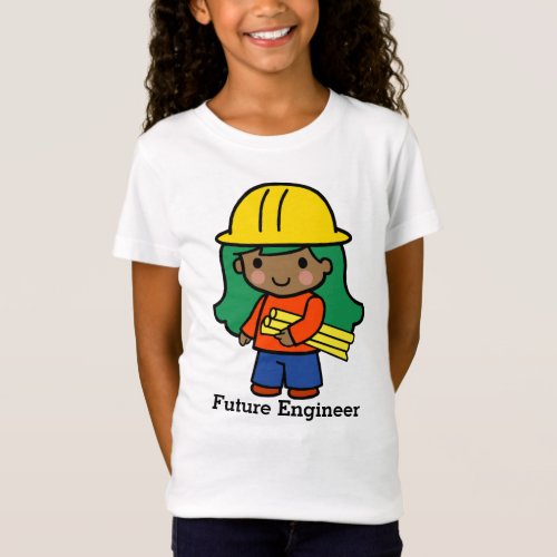 Future ArchitectEngineer Girl in Hard Hat T_Shirt