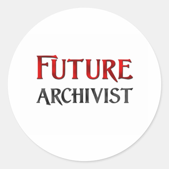 Future Archivist Classic Round Sticker (Front)