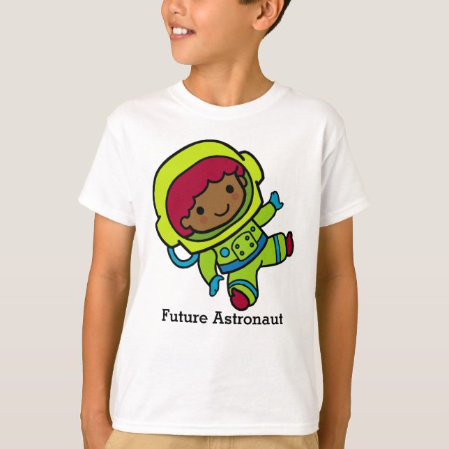 Future Astronaut Boy in Spacesuit T-Shirt (Front)