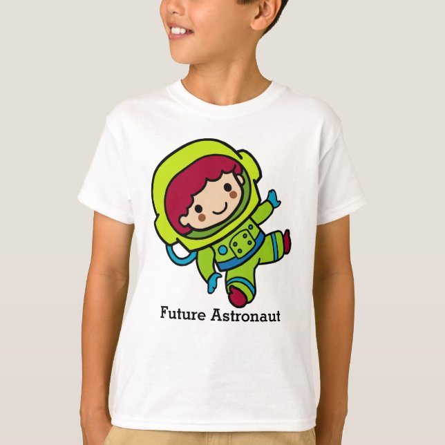 Future Astronaut Boy in Spacesuit T-Shirt (Front)