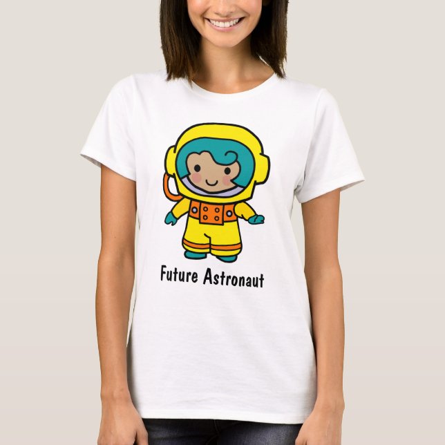 Future Astronaut Girl in Spacesuit T-Shirt (Front)