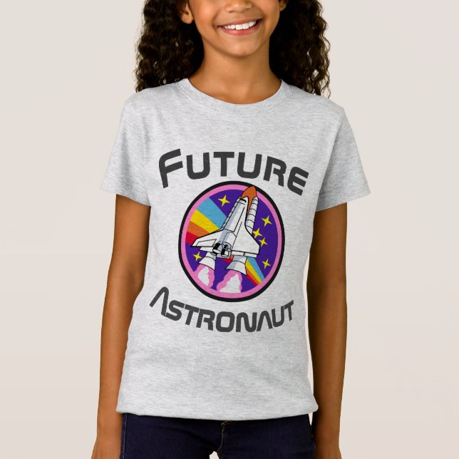 Future Astronaut, Girl Power STEM scientist T-Shirt (Front)