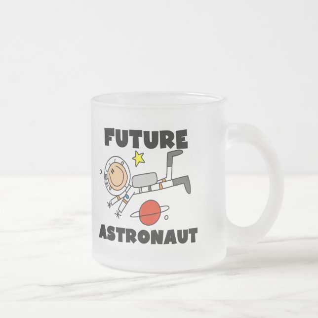 Future Astronaut T-shirts and Gifts Frosted Glass Coffee Mug (Right)