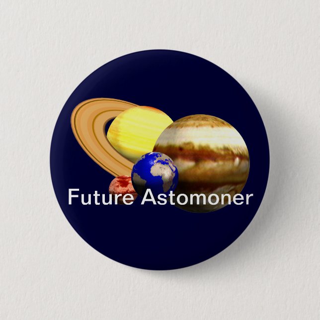 Future Astronomer with Solar System Button (Front)