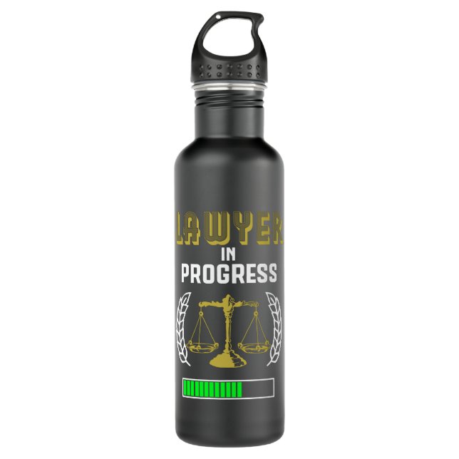 Future Attorney Future Lawyer Stainless Steel Water Bottle (Front)