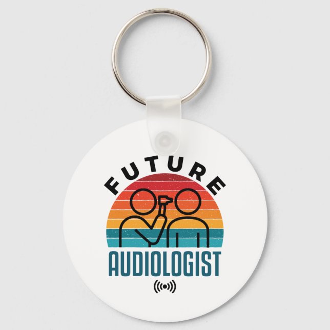 Future Audiologist Audiology Student Keychain (Front)