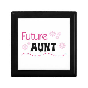 Future Aunt Black and Pink T-shirts and Gifts Jewelry Box